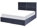 Pikkukuva 5 / 11: Parisänky musta 168 x 214 x 120 cm sametti MDF sälepohja säilytystila laatikot 160 x 200 glamour