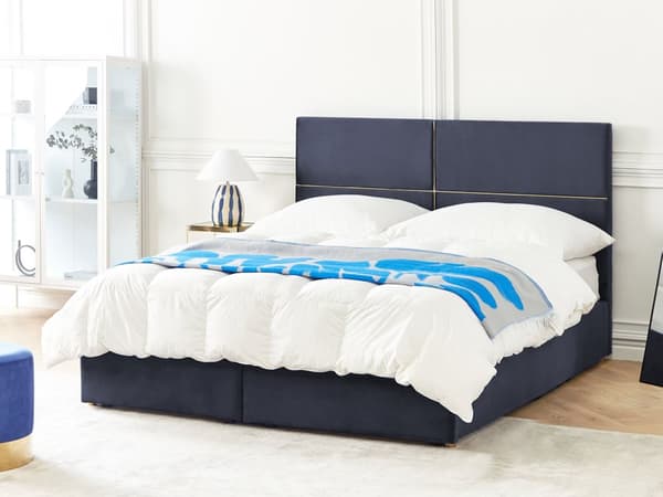 Parisänky musta 188 x 214 x 120 cm sametti MDF sälepohja säilytystila laatikot 180 x 200 glamour