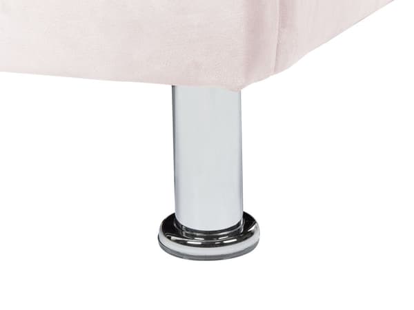 Enkeltseng Rosa Fløyel Polstret 90 x 200 cm Nakkestøtte Soverom Moderne Glamour