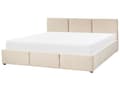 Pikkukuva 5 / 11: Sänky vaaleaa beige samettiverhoilu 180 x 200 cm säilytystilalla elegantti tyyli