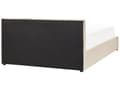 Pikkukuva 7 / 11: Sänky vaaleaa beige samettiverhoilu 140 x 200 cm säilytystilalla elegantti tyyli