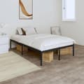 Miniatyrbilde 2 av 8: vidaXL Sengeramme i metall svart 120x190 cm