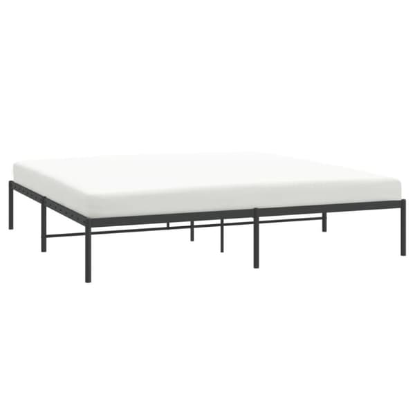 vidaXL Sängram metall svart 180x200 cm
