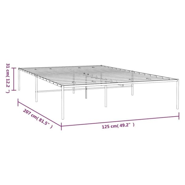 vidaXL Sengeramme i metall svart 120x200 cm
