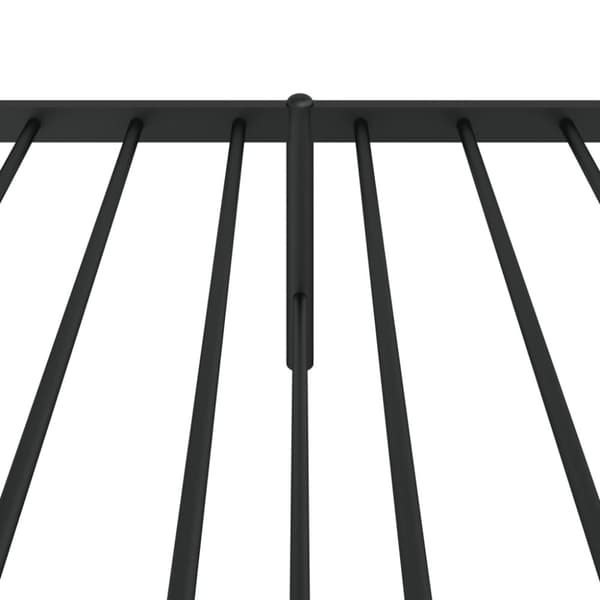 vidaXL Sängram med huvudgavel metall svart 80x200 cm