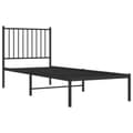 Miniatyrbilde 4 av 9: vidaXL Sengeramme i metall med hodegavl svart 75x190 cm