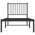 Miniatyrbilde 5 av 9: vidaXL Sengeramme i metall med hodegavl svart 75x190 cm