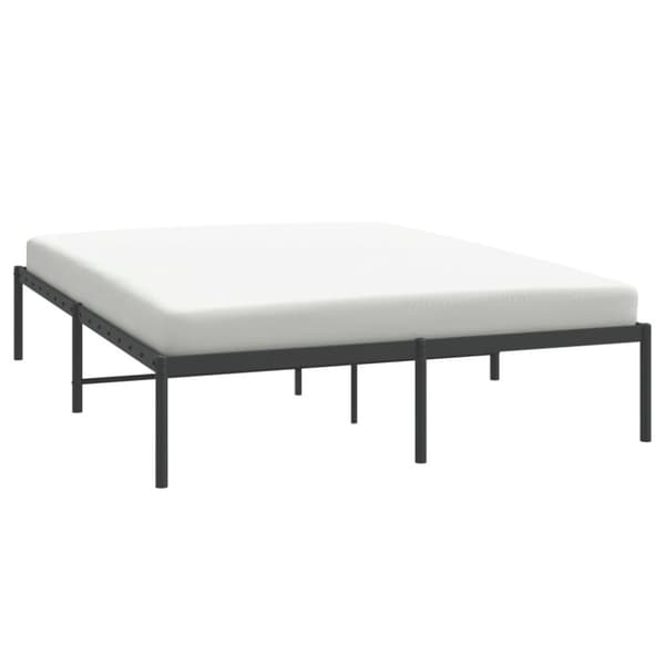 vidaXL sengeramme 140x200 cm metal sort