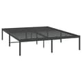 Miniatyrbillede 4 af 8: vidaXL sengeramme 140x200 cm metal sort