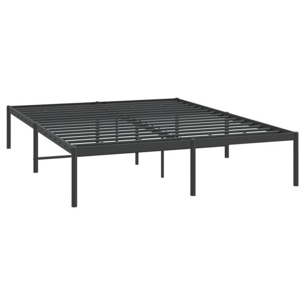 vidaXL sengeramme 140x200 cm metal sort