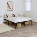 Miniatyrbillede 2 af 8: vidaXL sengeramme 140x200 cm metal sort