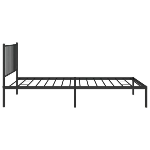 vidaXL Metallinen sängynrunko päädyllä musta 107x203 cm