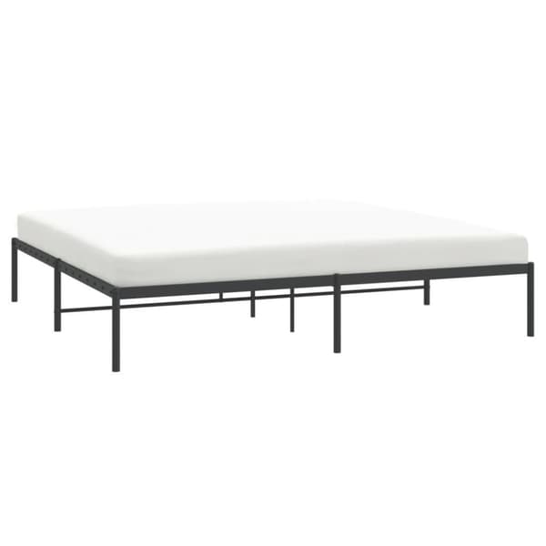 vidaXL sengeramme 200x200 cm metal sort