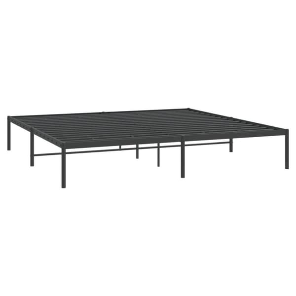vidaXL sengeramme 200x200 cm metal sort