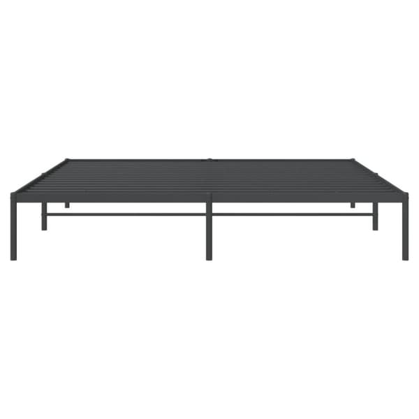 vidaXL sengeramme 200x200 cm metal sort