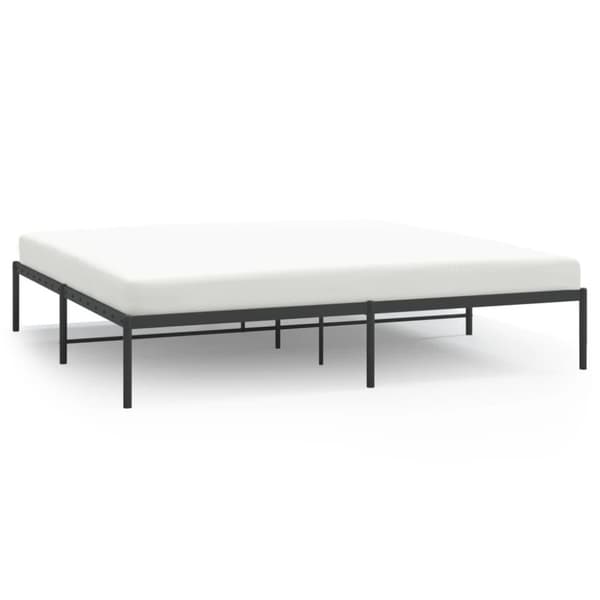 vidaXL sengeramme 200x200 cm metal sort