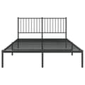 Miniatyrbilde 5 av 9: vidaXL Sengeramme i metall med sengegavl svart 140x200 cm