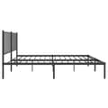 Miniatyrbilde 6 av 9: vidaXL Sengeramme i metall med sengegavl svart 140x200 cm