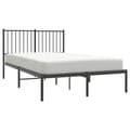 Miniatyrbilde 3 av 9: vidaXL Sengeramme i metall med sengegavl svart 120x200 cm