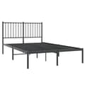 Miniatyrbilde 4 av 9: vidaXL Sengeramme i metall med sengegavl svart 120x200 cm