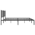 Miniatyrbilde 6 av 9: vidaXL Sengeramme i metall med sengegavl svart 120x200 cm