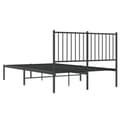 Miniatyrbilde 7 av 9: vidaXL Sengeramme i metall med sengegavl svart 120x200 cm