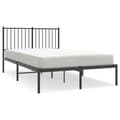 Miniatyrbilde 1 av 9: vidaXL Sengeramme i metall med sengegavl svart 120x200 cm