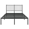 Miniatyrbilde 5 av 9: vidaXL Sengeramme i metall med hodegavl svart 120x190 cm