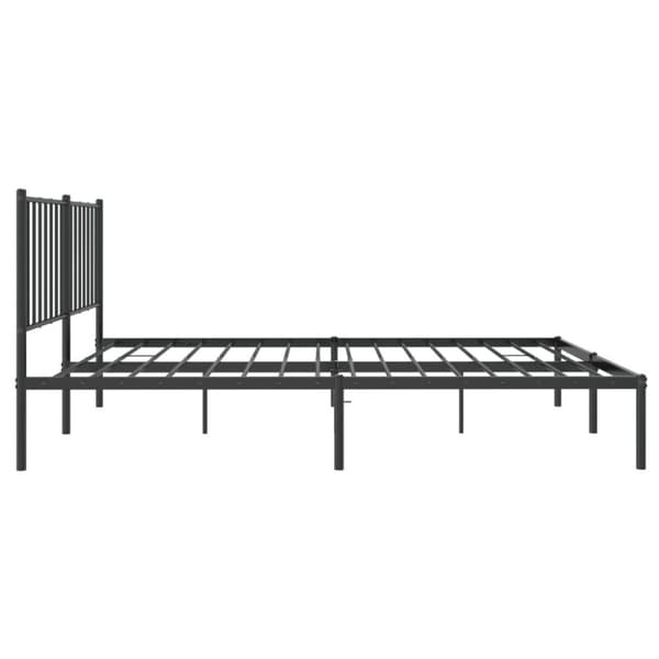 vidaXL Sengeramme i metall med hodegavl svart 120x190 cm