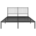 Miniatyrbillede 5 af 9: vidaXL sengeramme med sengegavl 140x190 cm metal sort