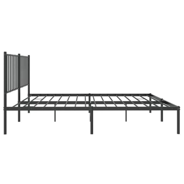 vidaXL sengeramme med sengegavl 140x190 cm metal sort