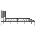 Miniatyrbillede 6 af 9: vidaXL sengeramme med sengegavl 140x190 cm metal sort