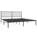 Miniatyrbillede 4 af 9: vidaXL sengeramme med sengegavl 180x200 cm metal sort