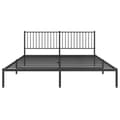 Miniatyrbillede 5 af 9: vidaXL sengeramme med sengegavl 180x200 cm metal sort