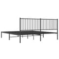 Miniatyrbillede 7 af 9: vidaXL sengeramme med sengegavl 180x200 cm metal sort