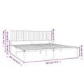 Miniatyrbillede 9 af 9: vidaXL sengeramme med sengegavl 180x200 cm metal sort