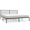 Miniatyrbillede 1 af 9: vidaXL sengeramme med sengegavl 180x200 cm metal sort