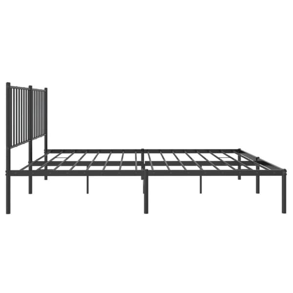 vidaXL sengeramme med sengegavl 140x200 cm metal sort