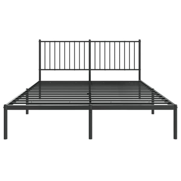 vidaXL sengeramme med sengegavl 160x200 cm metal sort