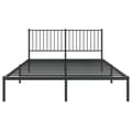 Miniatyrbillede 5 af 9: vidaXL sengeramme med sengegavl 160x200 cm metal sort