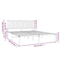 Miniatyrbillede 9 af 9: vidaXL sengeramme med sengegavl 160x200 cm metal sort