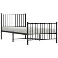 Pikkukuva 3 / 9: vidaXL Metallinen sängynrunko päädyillä musta 90x200 cm