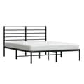 Miniatyrbillede 4 af 10: vidaXL sengeramme med sengegavl 120x200 cm metal sort
