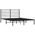 Miniatyrbillede 5 af 10: vidaXL sengeramme med sengegavl 120x200 cm metal sort