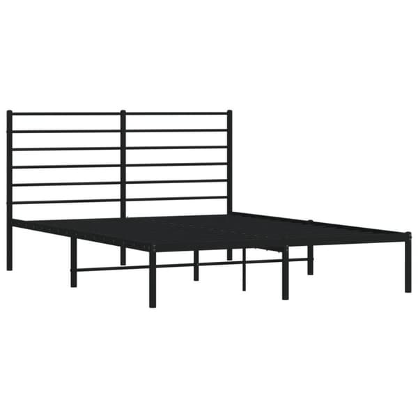 vidaXL sengeramme med sengegavl 120x200 cm metal sort