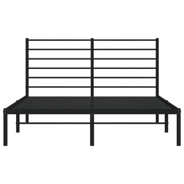 vidaXL sengeramme med sengegavl 120x200 cm metal sort