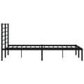 Miniatyrbillede 7 af 10: vidaXL sengeramme med sengegavl 120x200 cm metal sort