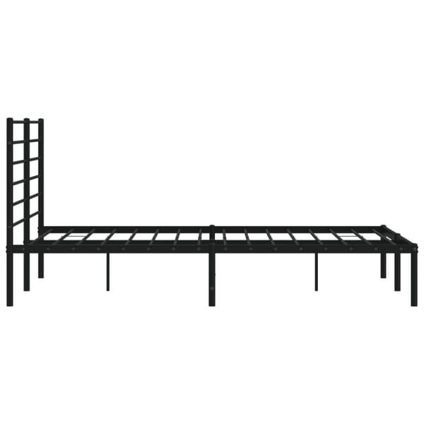 vidaXL sengeramme med sengegavl 120x200 cm metal sort