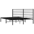 Miniatyrbillede 8 af 10: vidaXL sengeramme med sengegavl 120x200 cm metal sort