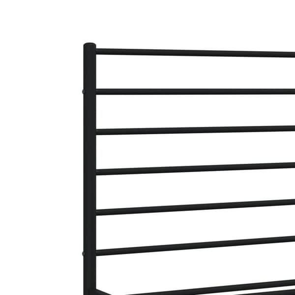 vidaXL sengeramme med sengegavl 120x200 cm metal sort